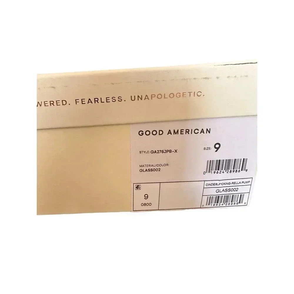 NIB NEW Good American Cinder-F*cking-Rella Pumps SZ 9